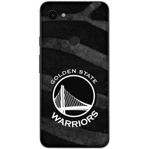 NBA Golden State Warriors Black Animal Print Google Pixel 3a XL Skin